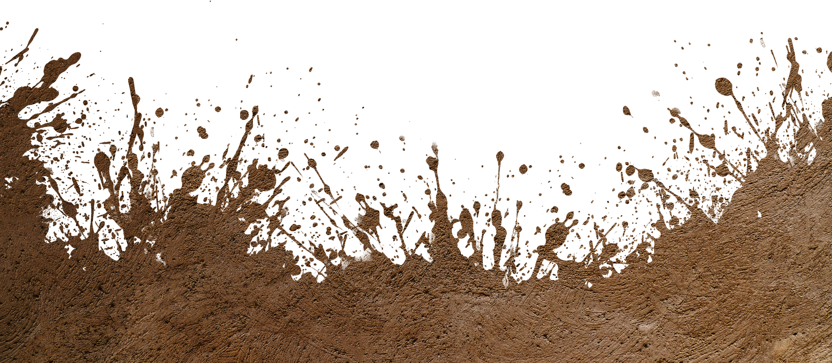 mud splash isolated transparency background.